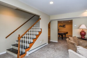 TV, fireplace, DVD player