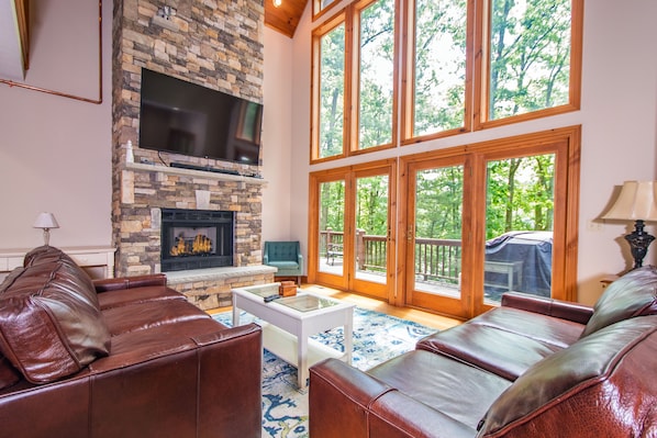 TV, fireplace, DVD player - Commander's Quarters 5 Bedroom House (Swanton)