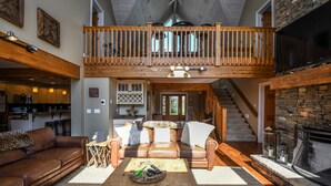 Ferienhaus, Mehrere Betten, Whirlpool | Wohnzimmer