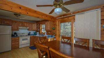 House, Multiple Beds, Hot Tub | Private kitchen | Fridge, microwave, oven, stovetop