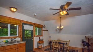 Apartment, 1 Queen Bed, Fireplace | Private kitchen - Cottage at Slope's Edge 1 Bedroom Apartment (McHenry)