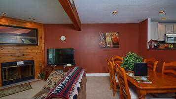 TV, fireplace, DVD player