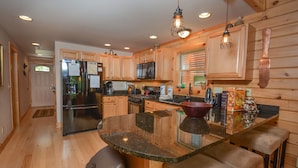House, Multiple Beds, Hot Tub | Private kitchen | Coffee/tea maker, fridge, microwave, oven
