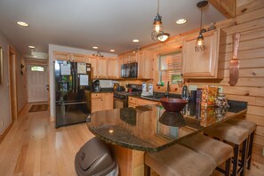 House, Multiple Beds, Hot Tub | Private kitchen