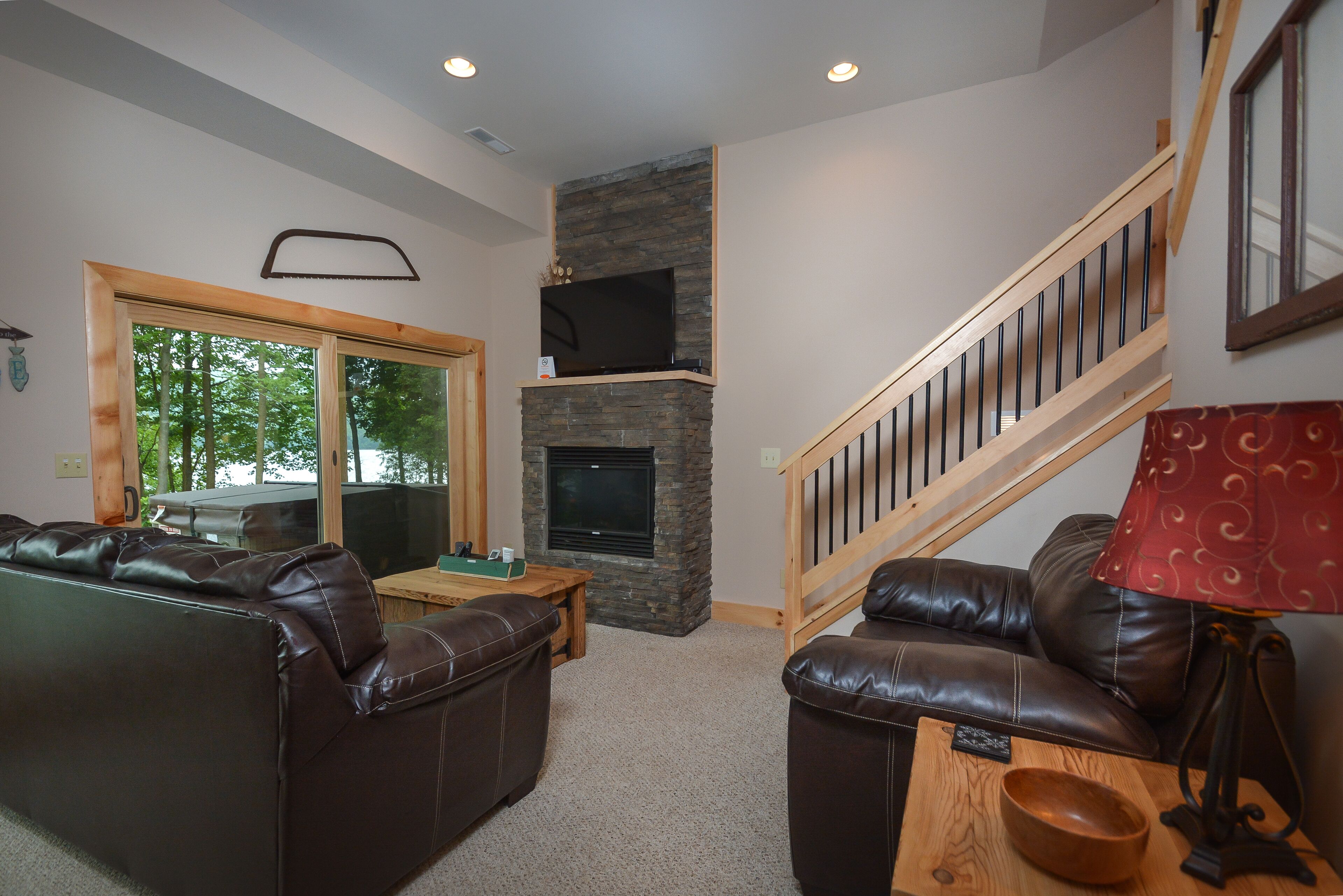 House, Multiple Beds, Hot Tub | Living room | TV, fireplace, DVD player