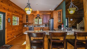House, Multiple Beds, Hot Tub | Private kitchen - Cozy Bear Chalet 4 Bedroom House (McHenry)
