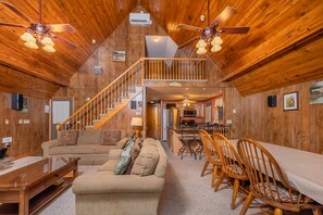 TV, fireplace, DVD player