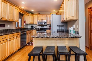 House, Multiple Beds, Hot Tub | Private kitchen | Fridge, microwave, oven, stovetop - Rocky Adventures 5 Bedroom House (McHenry)