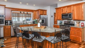 House, Multiple Beds, Hot Tub | Private kitchen - Friday's Escape 7 Bedroom House (McHenry)