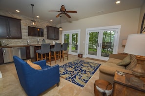 TV, fireplace, DVD player