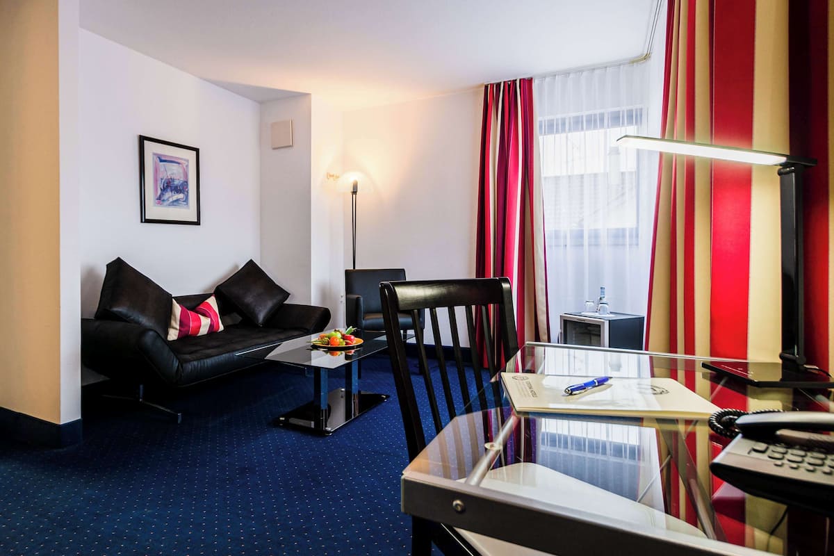 in-room safe, desk, laptop workspace, iron/ironing board