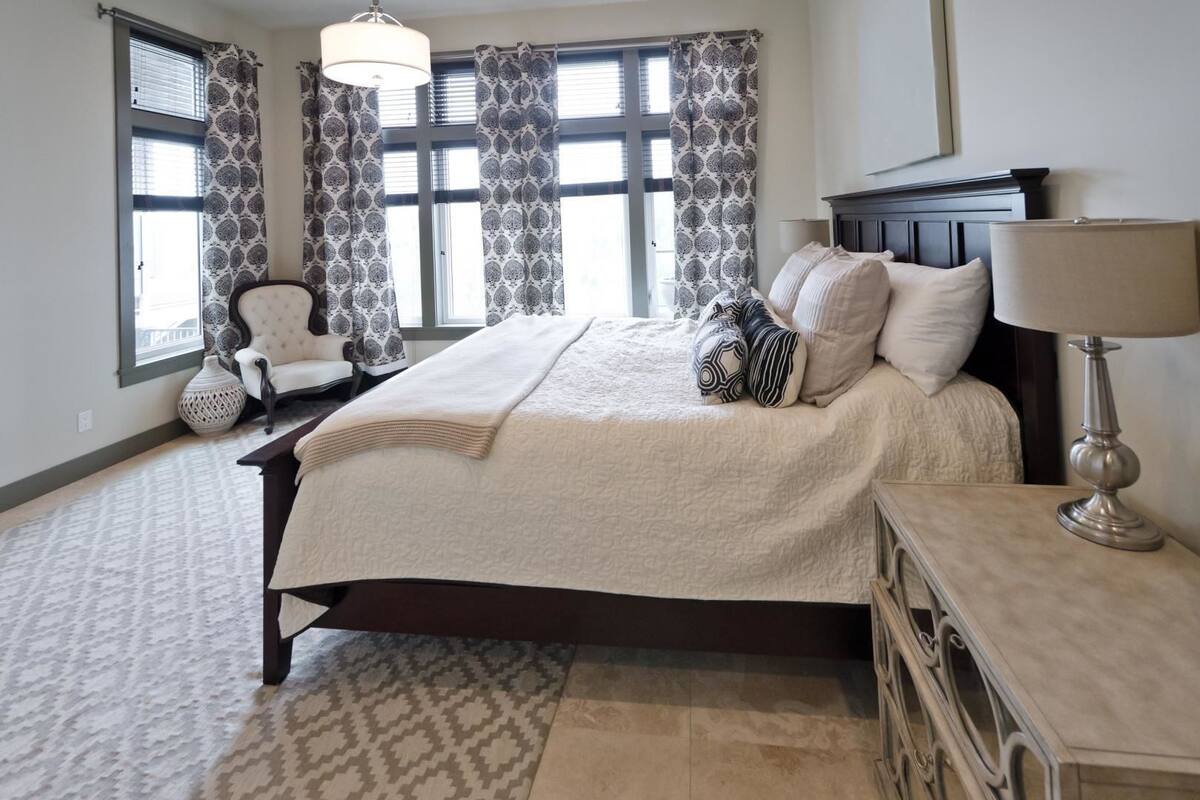 Blackout drapes, soundproofing, individually decorated