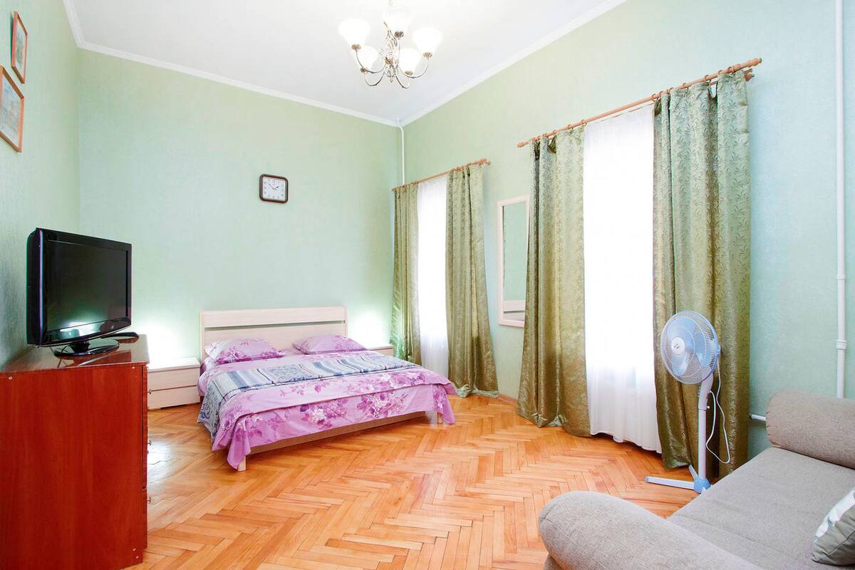 Apartment, 1 Bedroom (Italyanskaya 37) | Desk, iron/ironing board, cribs/infant beds, free WiFi