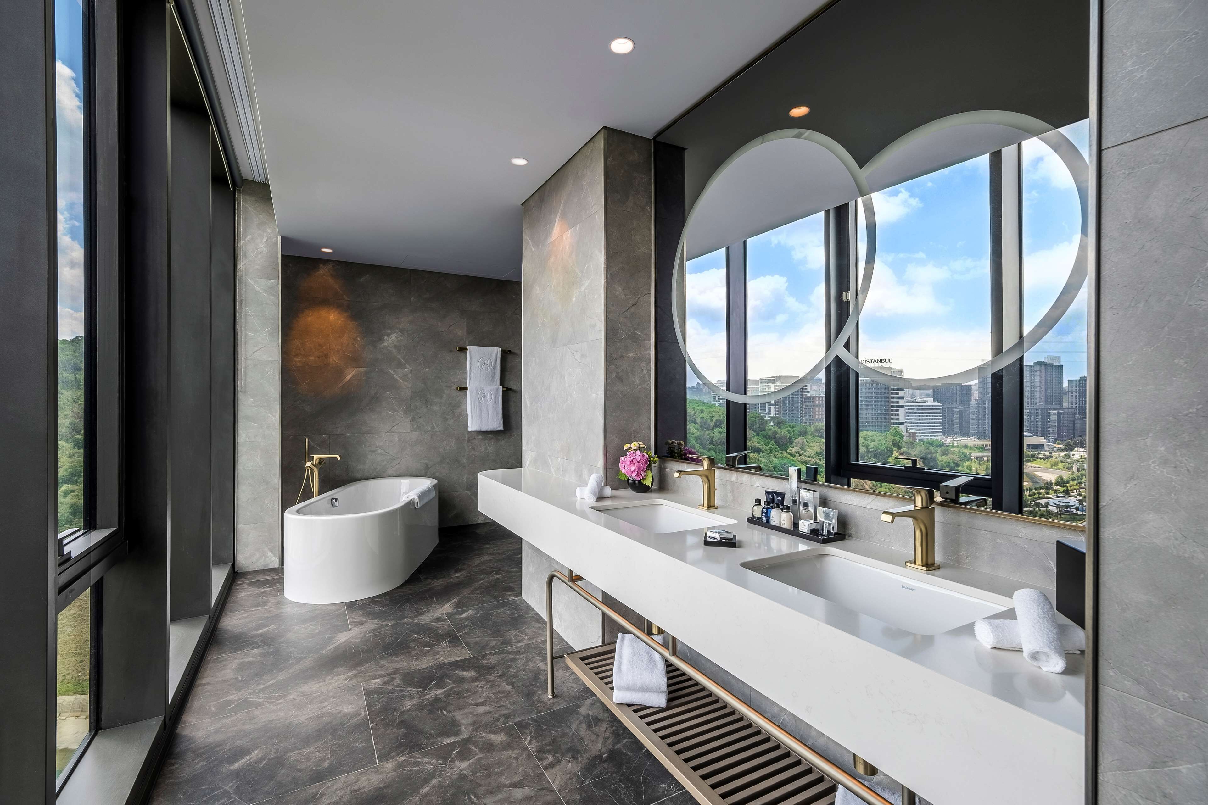 suite, 1 bedroom, city view (collection forest view) | bathroom | rainfall showerhead, designer toiletries, hair dryer, slippers