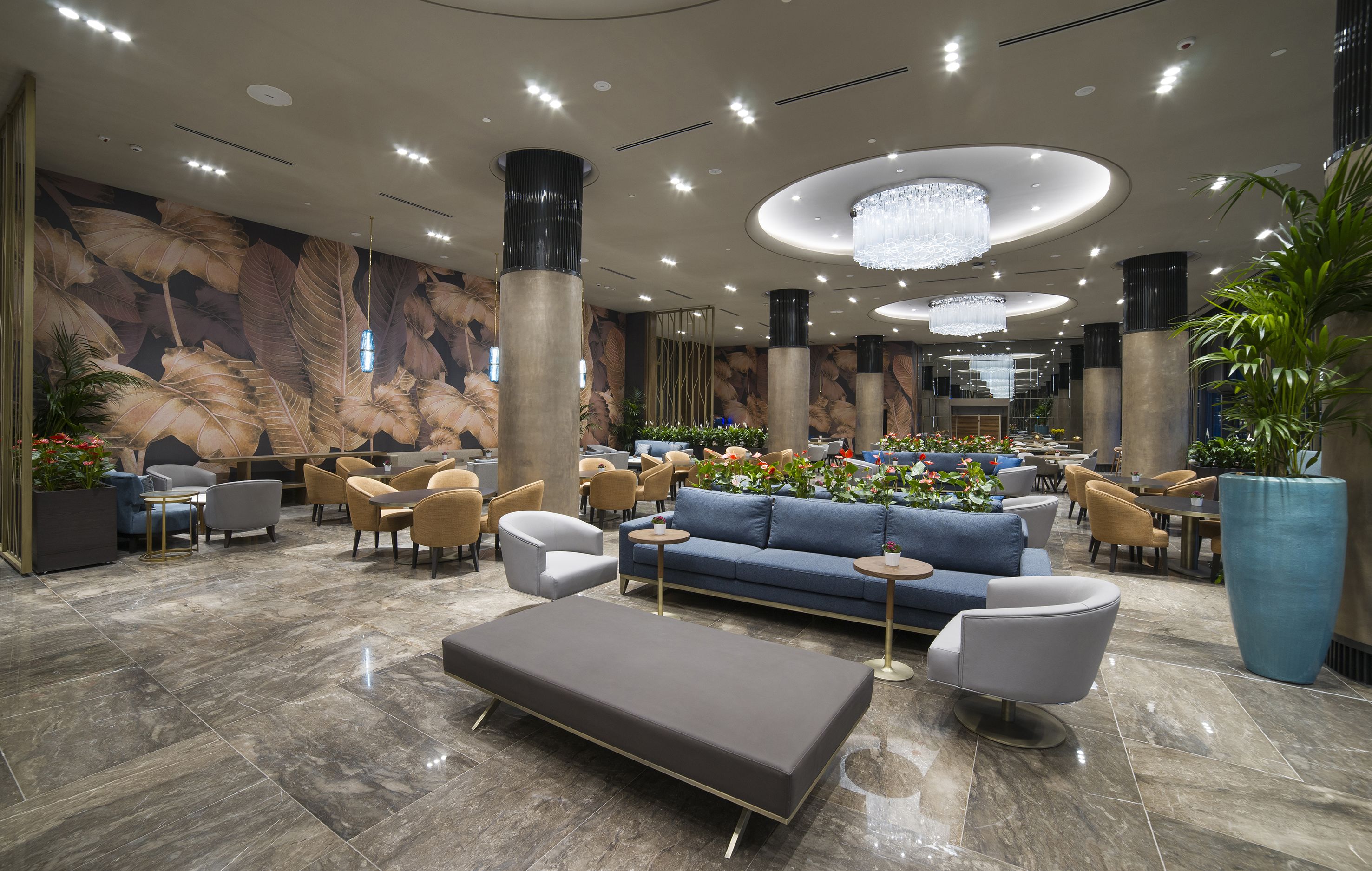 Sitteområde i lobbyen
