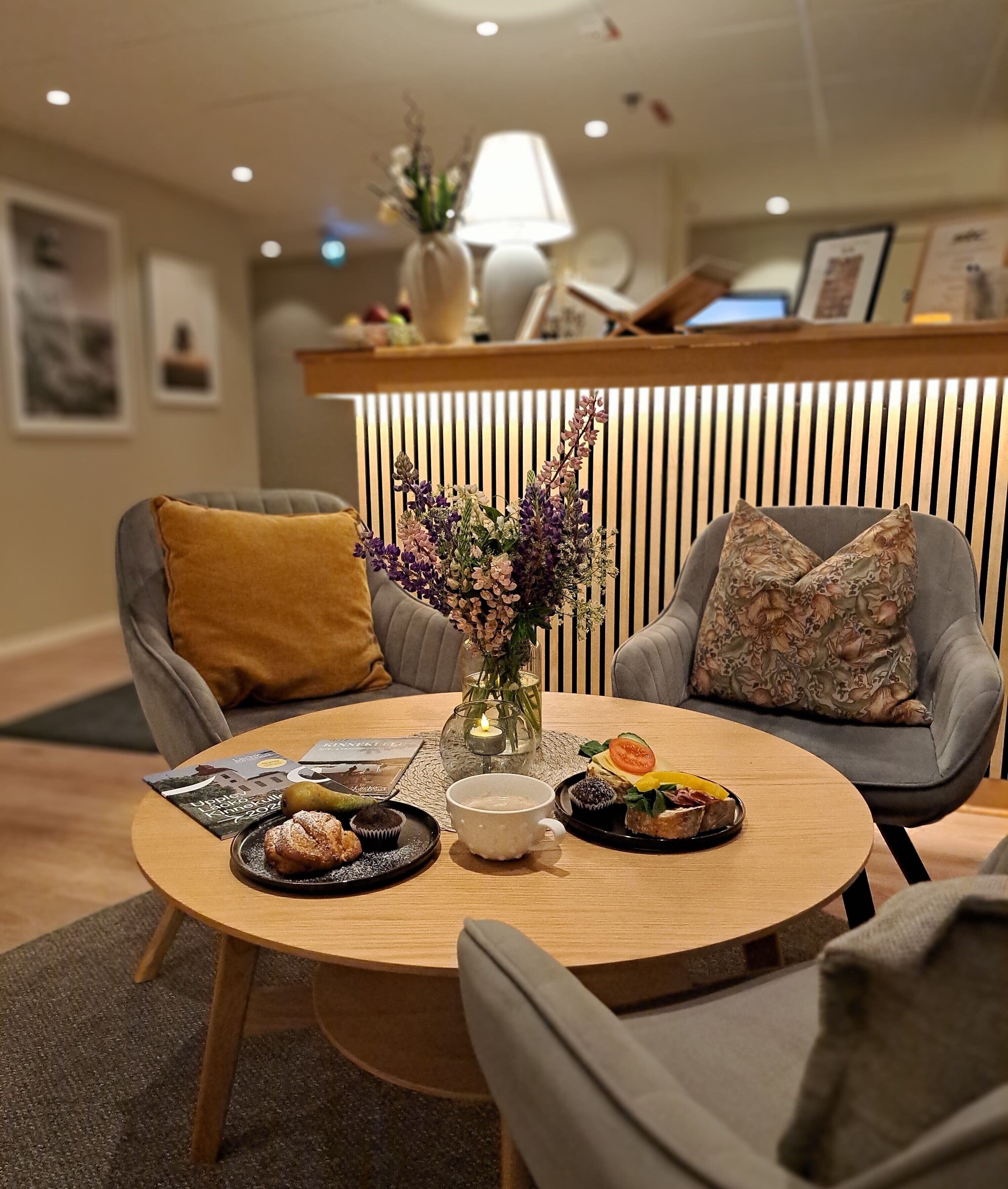 Sittområde i lobbyn