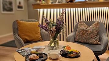 Sittområde i lobbyn