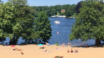 Beach nearby, sun-loungers