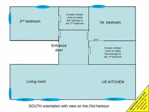 Floor plan - Pure & chic 2beds/2baths in centre! (Cannes)