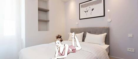 2 室のベッドルーム、アイロン / アイロン台、WiFi、ベッドシーツ