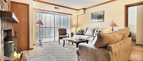 TV, fireplace, DVD player