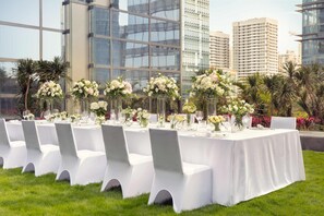 Outdoor wedding area