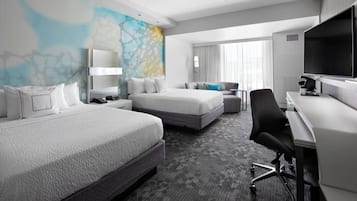Room, Multiple Beds | Premium bedding, in-room safe, desk, laptop workspace