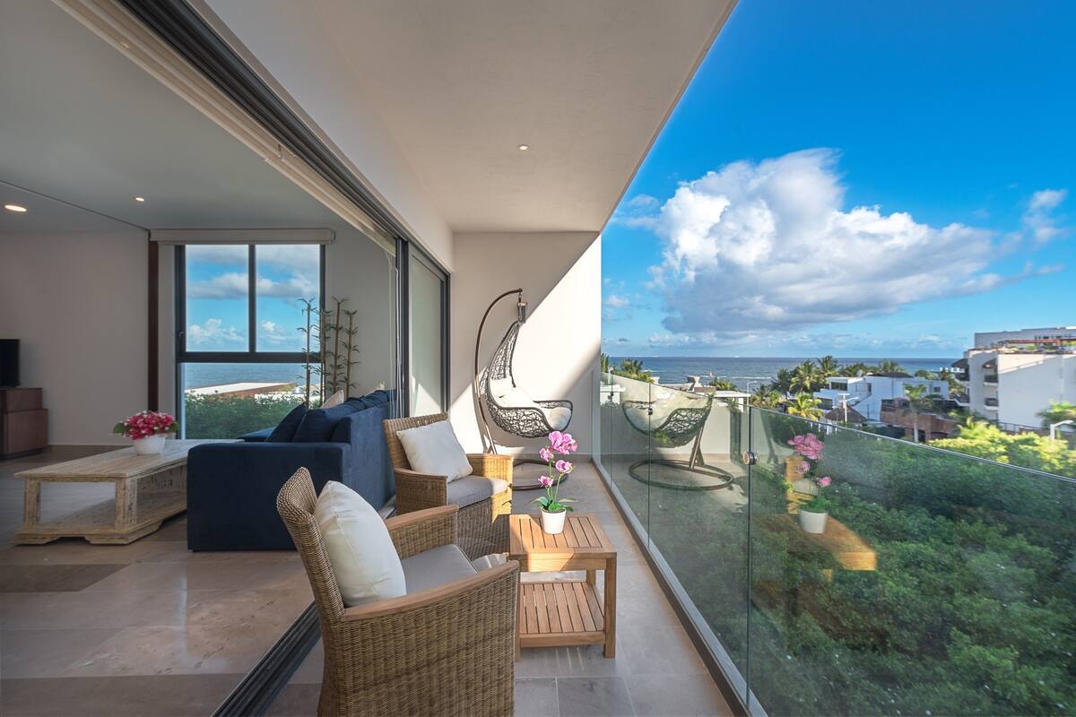 Royal Apartment, 1 Bedroom, Jetted Tub, Sea View | Balcony view