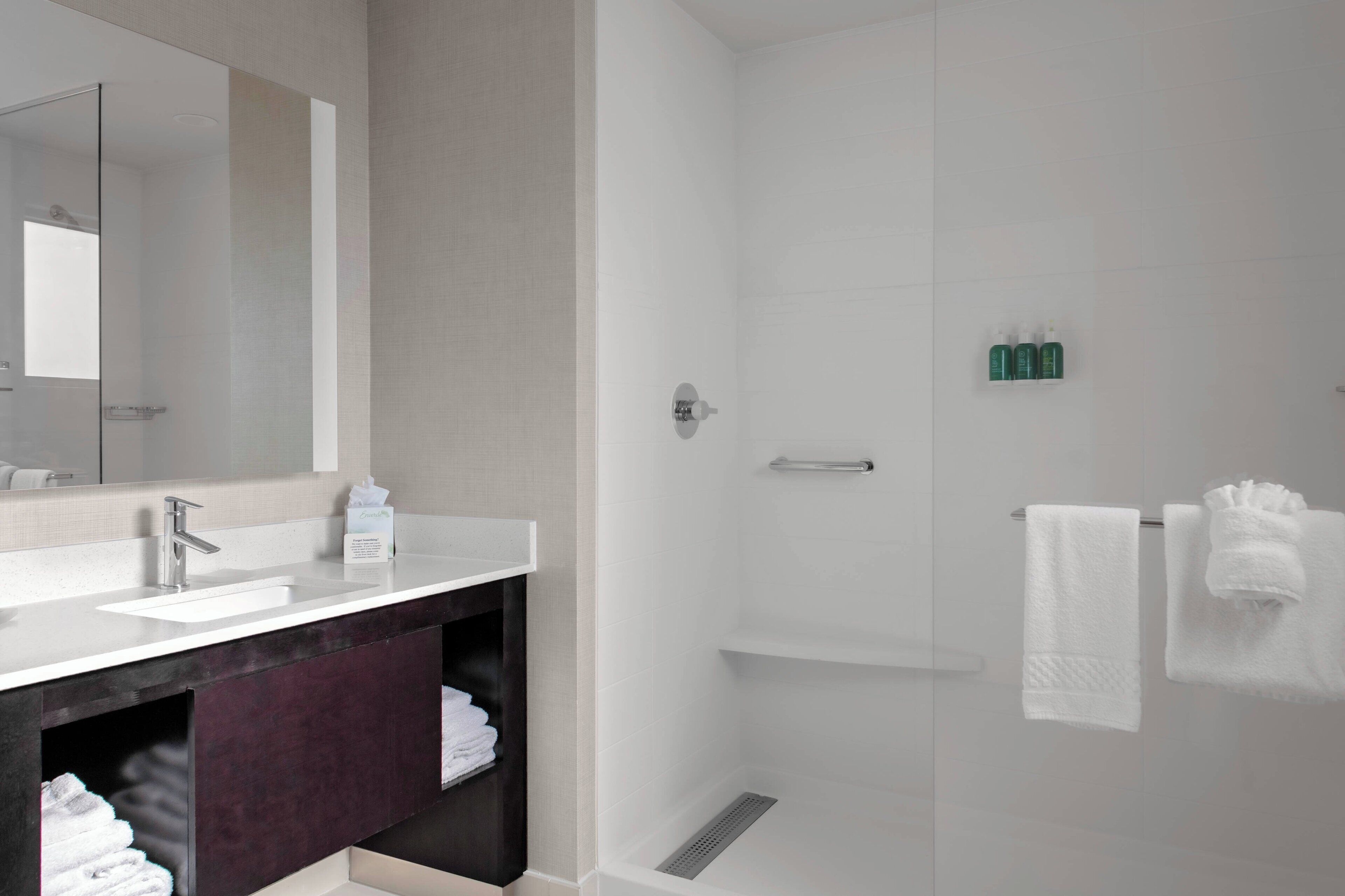 free toiletries, hair dryer, towels, soap