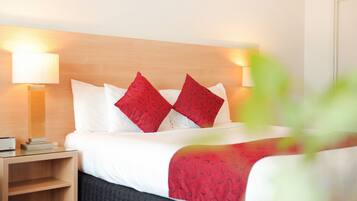 Desk, blackout curtains, soundproofing, iron/ironing board