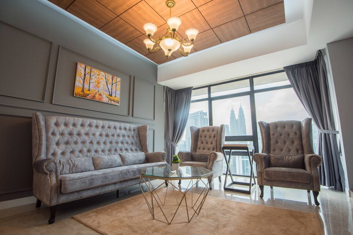 Chambre Quadruple Deluxe, 4 chambres, réfrigérateur et four à micro-ondes, vue ville