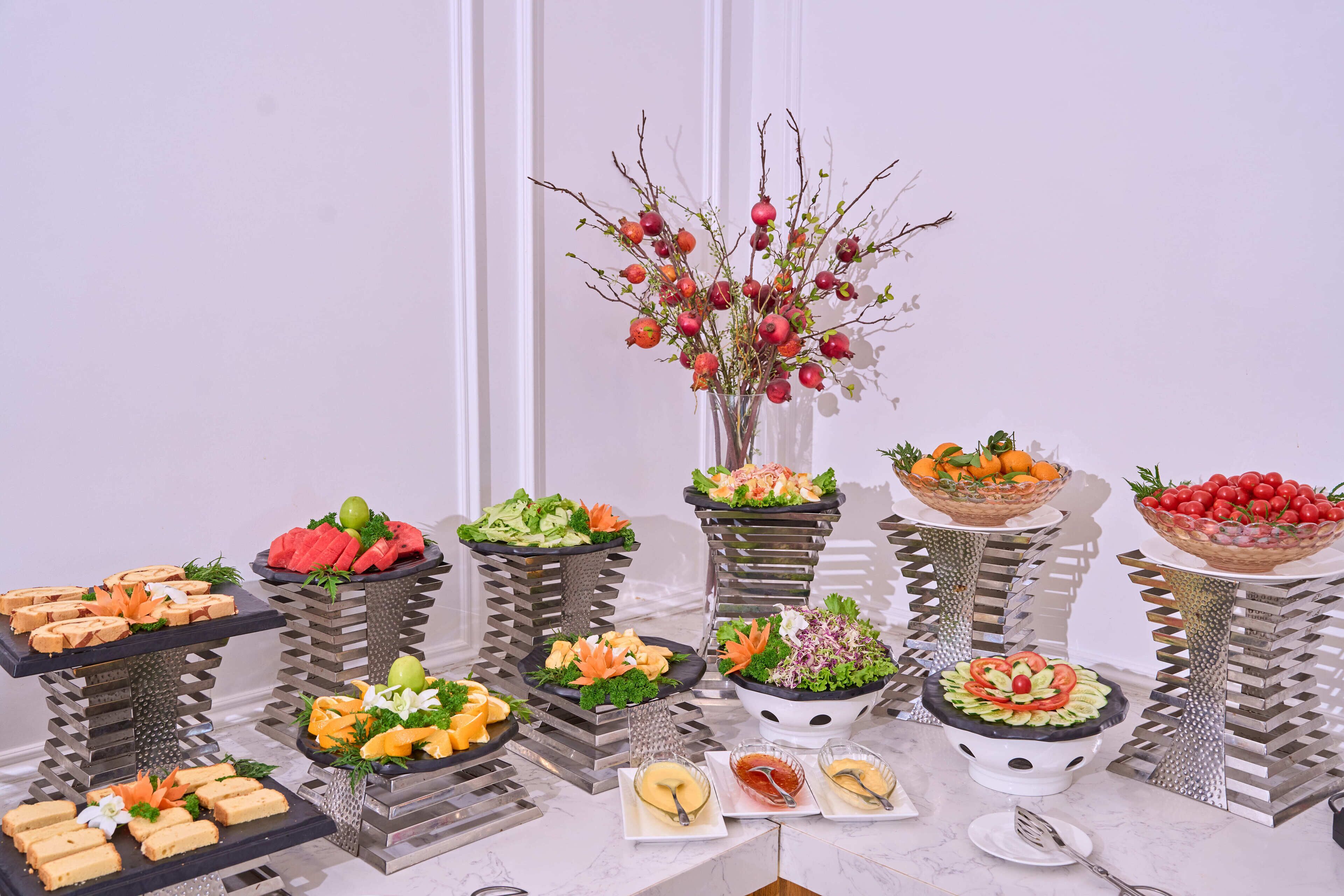 뷔페 아침 식사