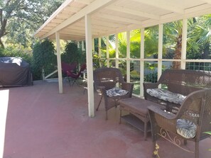 Terrace/patio - Retro Retreat: Cozy, Moderne, Affordable House in Wine Country. (Sonoma)