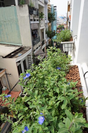 Deluxe Double or Twin Room, 1 Bedroom, Balcony, City View | View from room - Green Suites Hotel (Ho Chi Minh City)