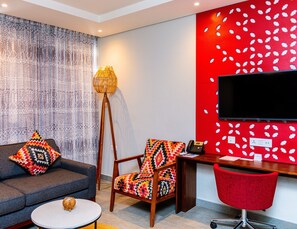 Sengetøy av topp kvalitet, dundyner, memory foam-senger og minibar