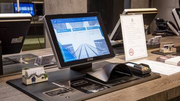 Check-in/check-out kiosk