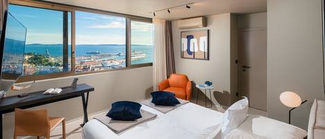 Chambre, 1 lit double ou 2 lits jumeaux, vue mer | Vue de la chambre