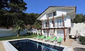 Outdoor pool, pool umbrellas, pool loungers - Villa 2211 (Fethiye)
