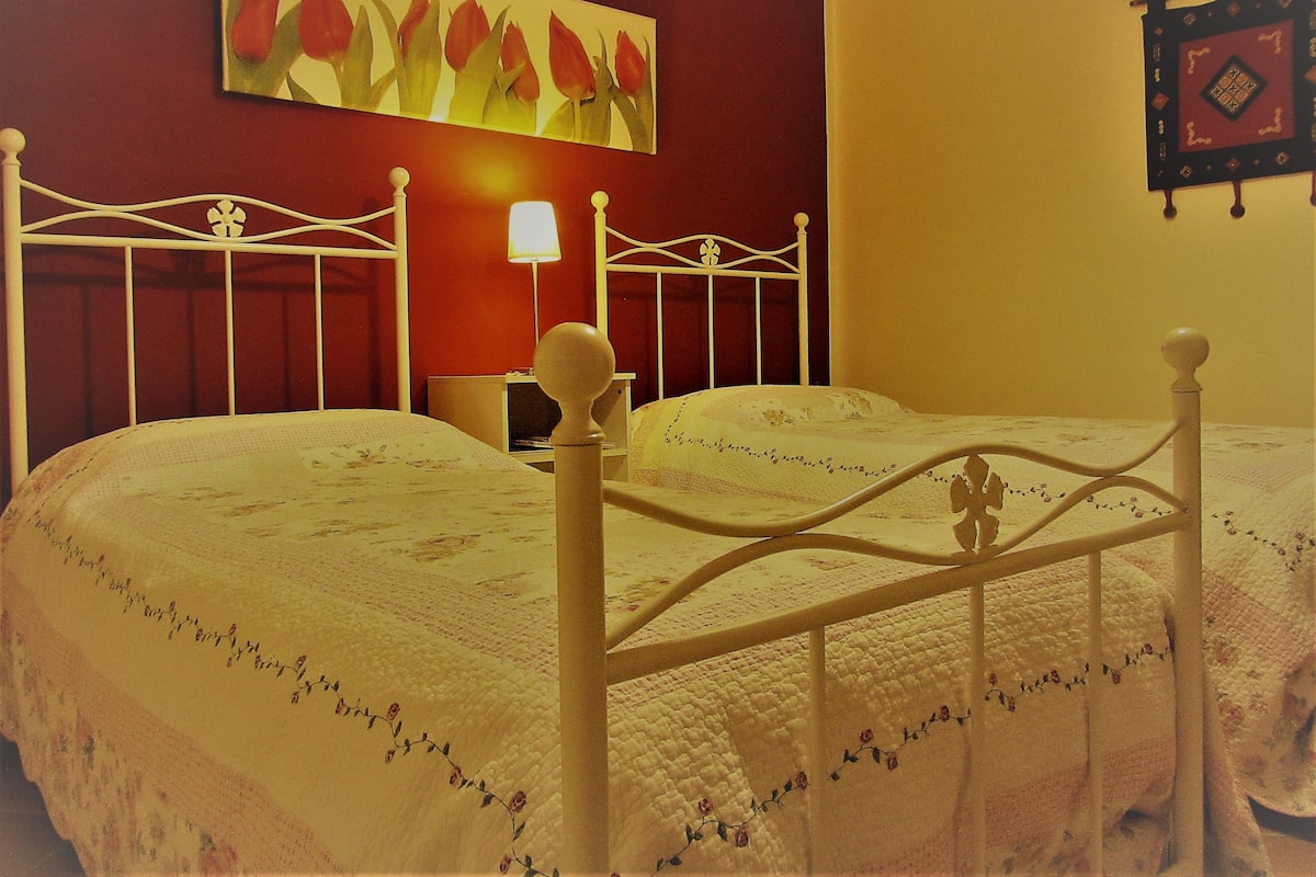 Double Room | Desk, blackout drapes, iron/ironing board (on request), cribs (free)