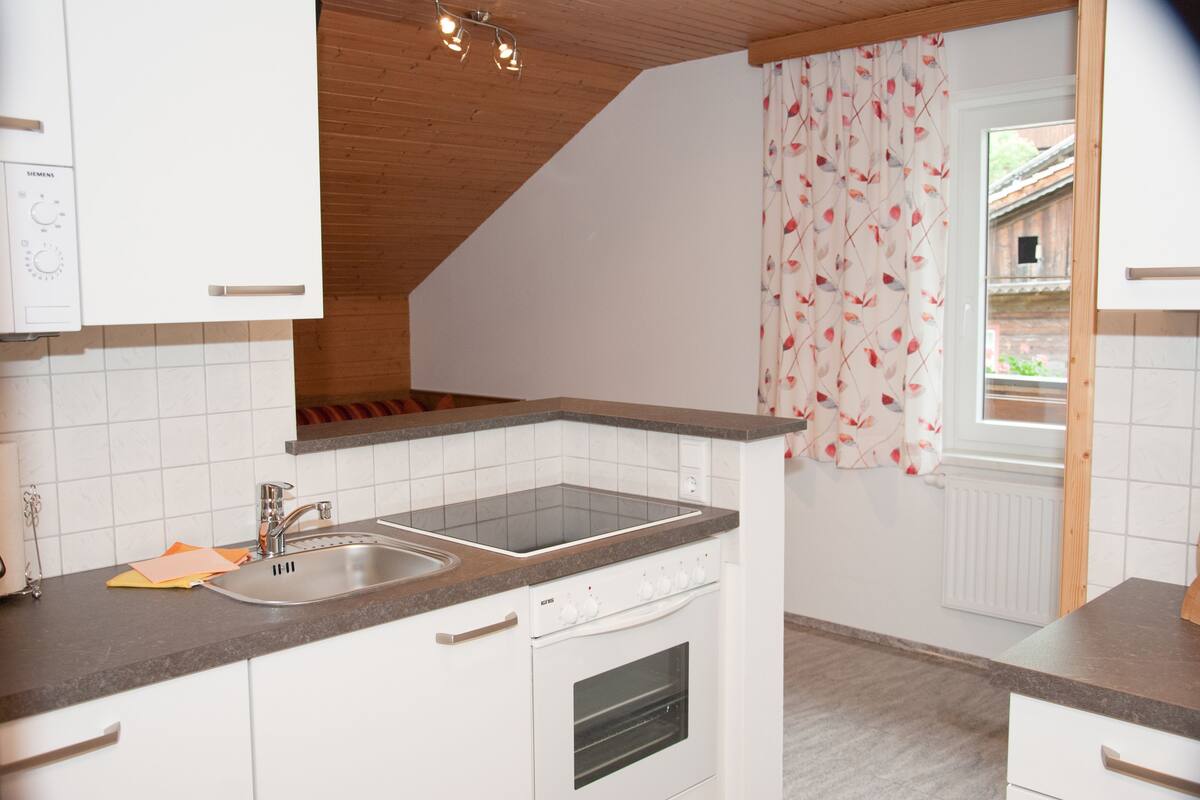 Comfort-Apartment, 1 Schlafzimmer, Küche, Bergblick | Eigene Küche