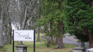 A sign for the Spyside Hotel.