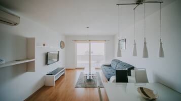 Comfort Apartment, 2 Bedrooms, Non Smoking, Sea View | Living area | 110-cm flat-screen TV with digital channels, LCD TV