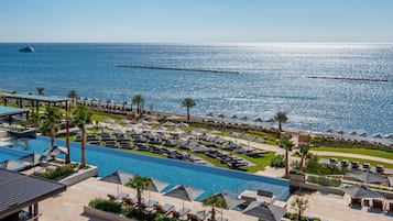 Indoor pool, 2 outdoor pools, open 9:00 AM to 7:00 PM, pool umbrellas