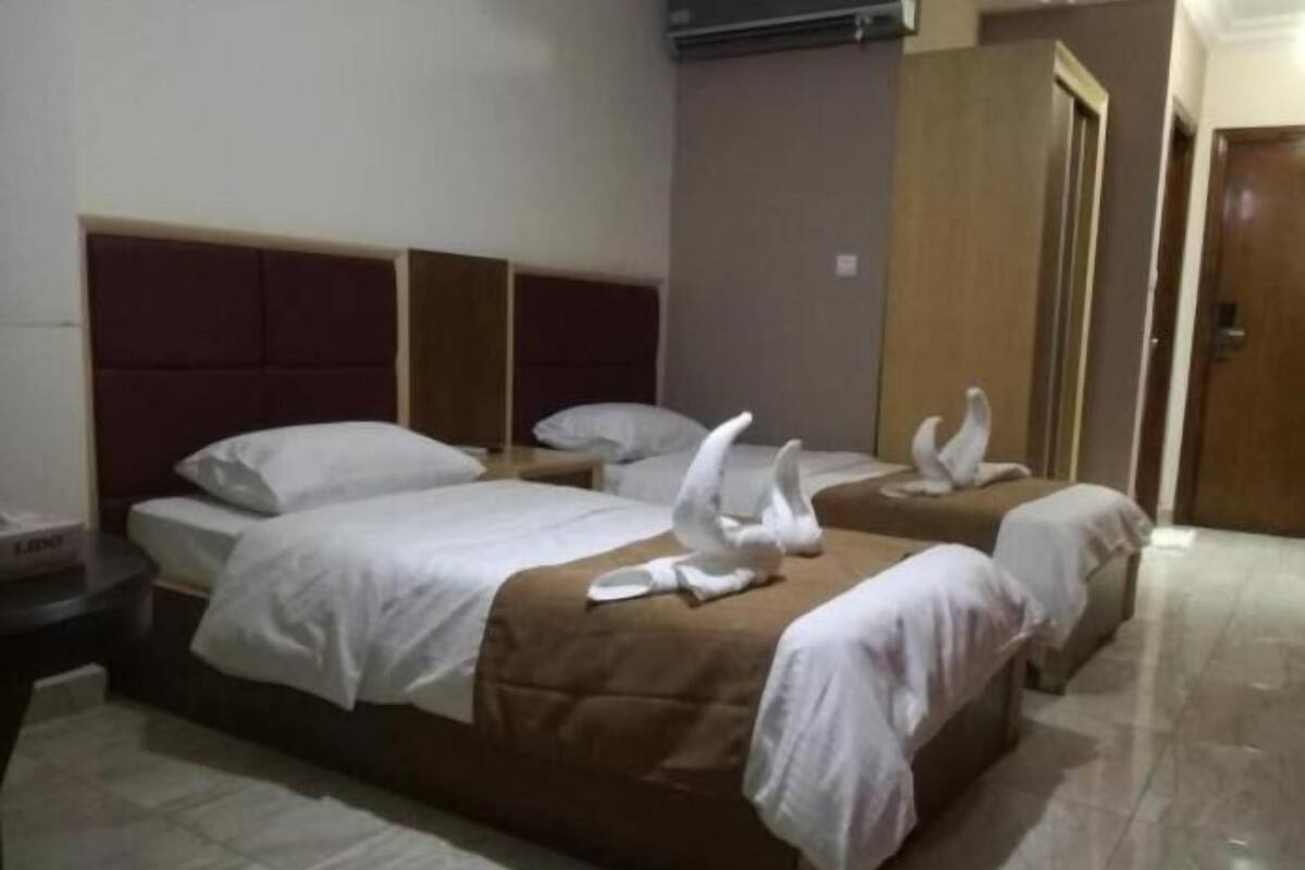 Blackout drapes, soundproofing, rollaway beds (surcharge), WiFi (free)