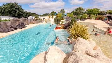 2 indoor pools, seasonal outdoor pool, pool umbrellas, sun loungers