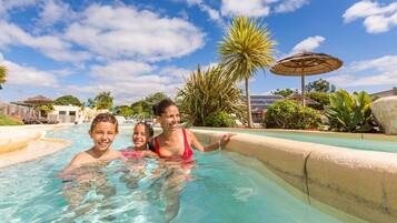 2 indoor pools, seasonal outdoor pool, pool umbrellas, sun loungers