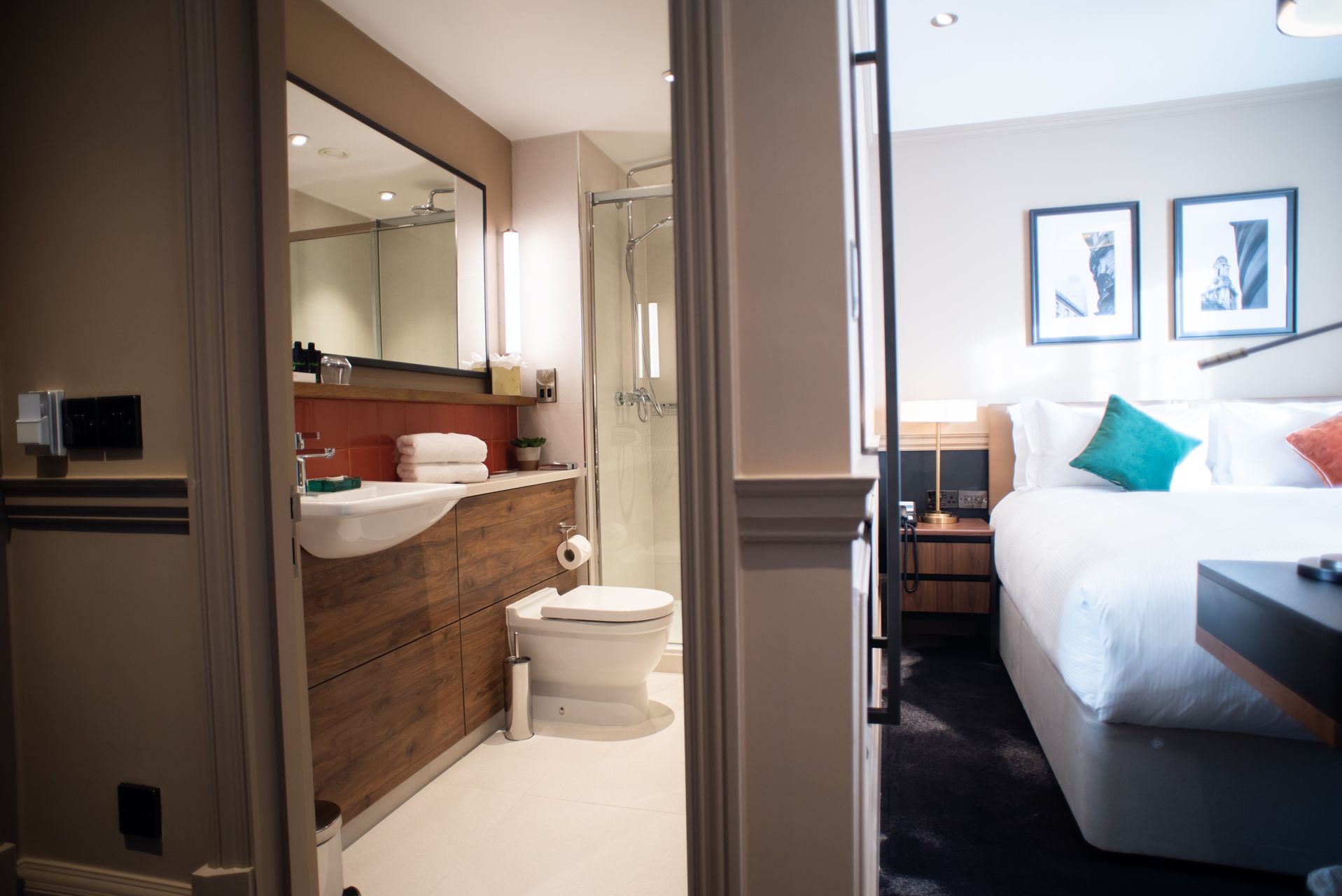 classic double room, 1 king bed | bathroom | shower, free toiletries, hair dryer, bathrobes