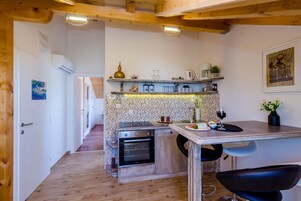 Apartamento, 1 quarto (7) | Cozinha privada | Geladeira, chaleira elétrica