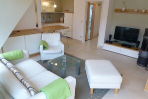 Apartment, 2 Bedrooms | Living area | Flat-screen TV, fireplace - Antonia Rerik (Rerik)