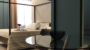 Suite, 1 Queen Bed | Living area | Flat-screen TV